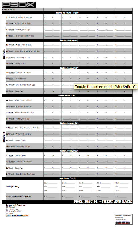 Ultimate P90x Worksheets | Team Right Now Fitness (Beachbody Coaching)